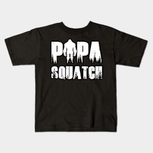 Papa squatch tshirt funny bigfoot gift for dad t-shirt Kids T-Shirt